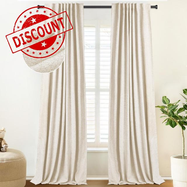 zeerobee 100% Blackout Curtains 84 inches Long 2 Panels Set