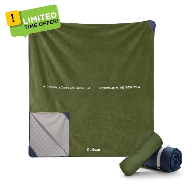 OUTISAN Picnic Blankets Extra Large 79"x79" Premium Beach Blanket Waterproof Sandproof