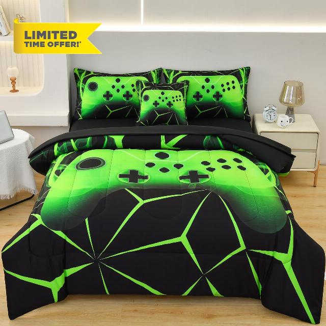 ASKOTU 4 Pcs Gaming Comforter Sets for Boys