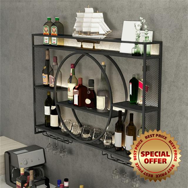 Wall Mounted Metal Wine Rack