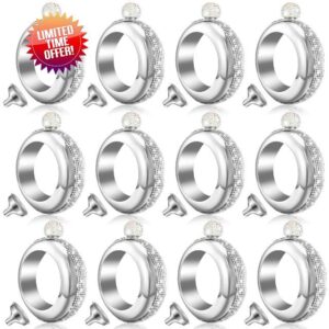 Uiifan 12 Pieces Bracelet Flasks 3.5 oz Bangle Flask Bracelet Bangle Flask Funnel Set Stainless Steel Hip Flask Funnel Set for Women Girls Men Party Supplies Gifts Flasks Bracelet Funnel