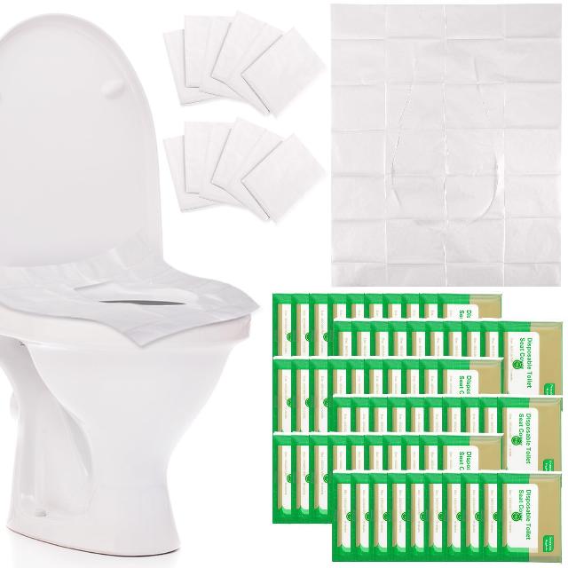 Yeaqee 500 Pcs Flushable Toilet Seat Covers Disposable for Adults and Kids