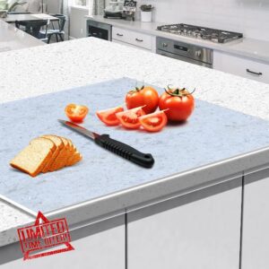 24x18 Acrylic cutting boards for kitchen counter with lip Large clear non slip countertop cutting board for fruit vegetable and others. Gift for mom dad family