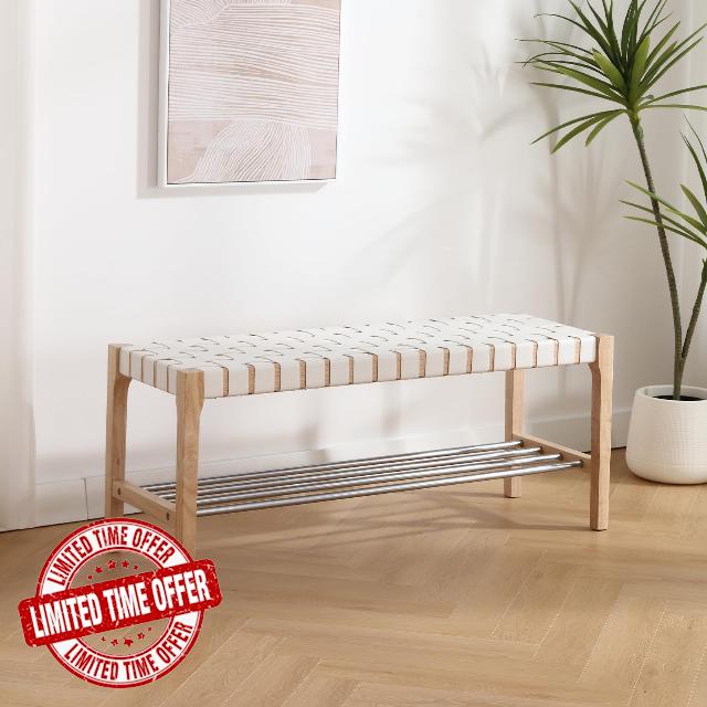 Janoray Solid Wood Bench