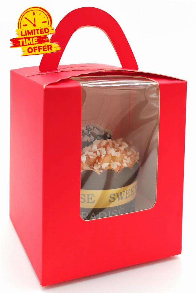 MonYouGe 50-Set Individual Cupcake Boxes Bulk with Clear Display Window
