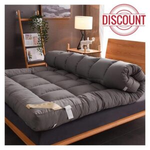 Japanese Futon Mattress Floor Mattresses Roll Up Folding SoftMattresses Toppers Comfortable Tatami Mat Sleeping Pad For Twin Full Queen King Size Bed With Non Slip Straps 23.7.1s ( Color : A