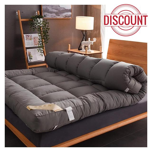 Japanese Futon Mattress Floor Mattresses Roll Up Folding SoftMattresses Toppers Comfortable Tatami Mat Sleeping Pad For Twin Full Queen King Size Bed With Non Slip Straps 23.7.1s ( Color : A