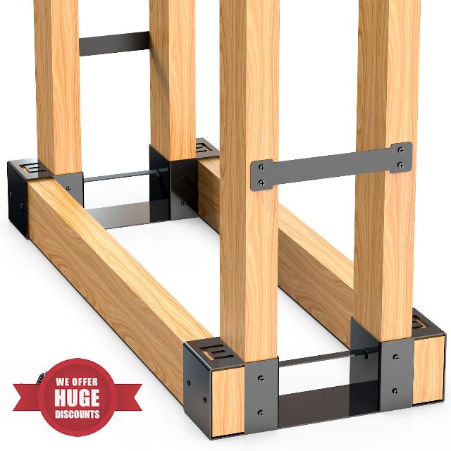 Eibikdi 2 Pack Firewood Rack Outdoor