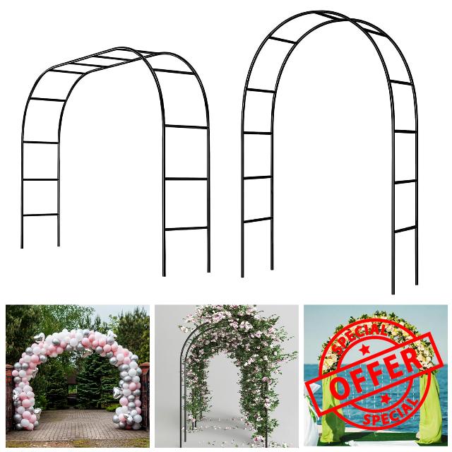 Thorise 7.9 Ft H x 4.6 Ft W Metal Pergola Arbor