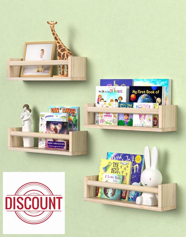Bidami Floating Book Shelves for Wall