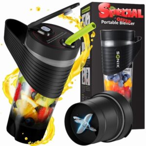 Sonik Portable Blender for Shakes and Smoothies with 6 Ultra Sharp Blades