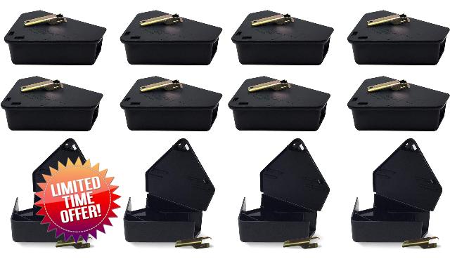 Mouse Bait Station with Keys - Child and Pet Safe Tamper Resistant Corner Unit Mini Rodent Rat Trap Bait Stations - Heavy Duty and Reusable for Home