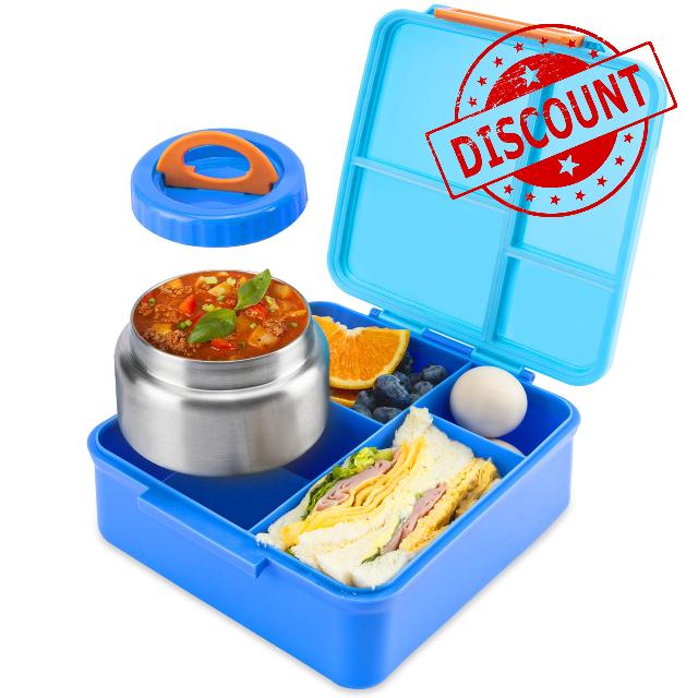 Bento Lunch Box for Kids With 8oz Soup Thermos