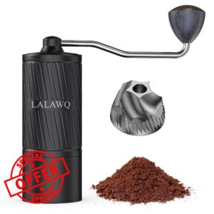 LALAWQ YJ516 Maunual Coffee Grinder with Adjustable Coarseness Stainless Steel Burr Mill