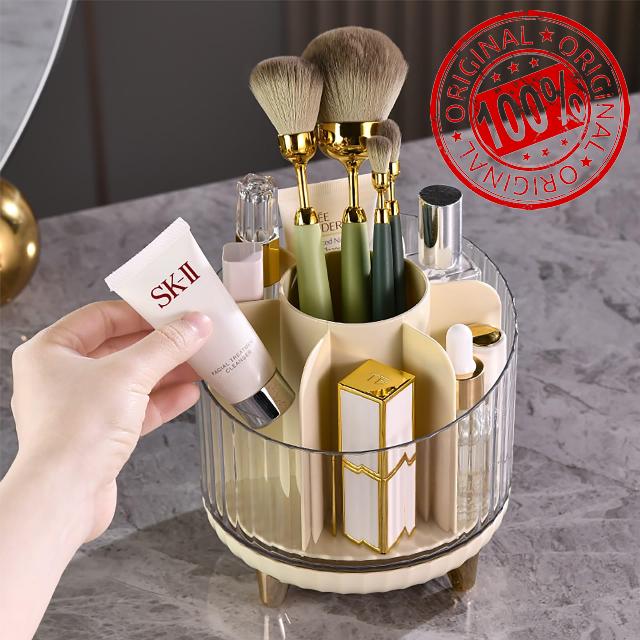 NEWCARLAB 360 Rotating Makeup Organizer - Spinning Makeup Organizer for Vanity