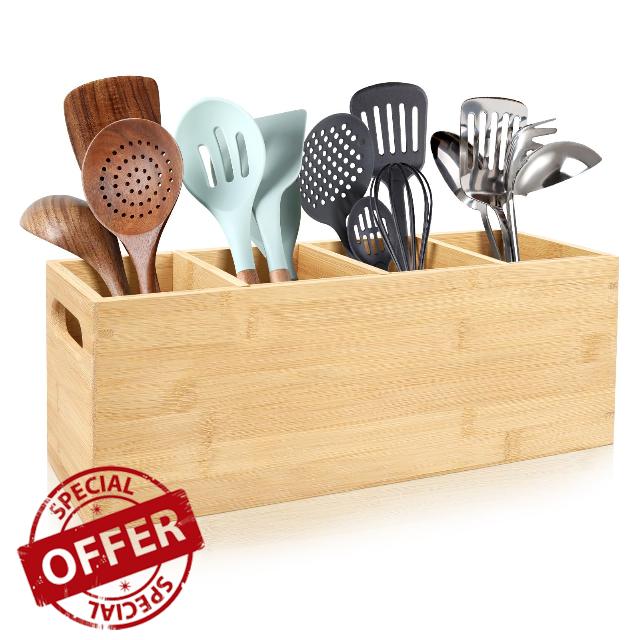 ChalkLit Bamboo Utensil Holder