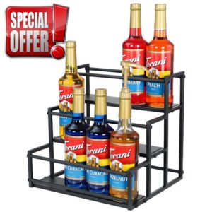 Coffee Syrup Rack Organizer Syrup Bottle Holder Stand for Coffee Bar Station