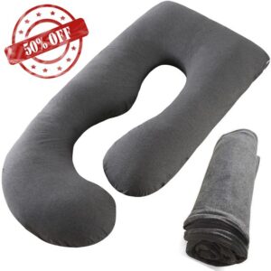 BATTOP Pregnancy Pillow Cover for U+J Shaped Body Pillow