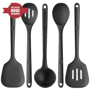 Silicone Kitchen Cooking Utensil Set: U-Taste 600℉ Heat Resistant 13.6in Long Kitchen Gadgets