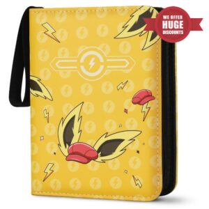 Card Binder for Cards 4-Pocket Trading Card Binder Card Games Collection Binder Card Holder Album Case Fits 440 Cards with 55 Removable Sleeves