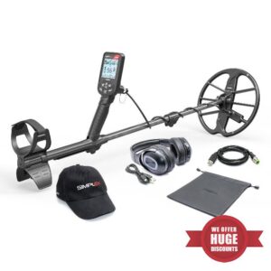 Nokta Simplex Ultra WHP Waterproof Metal Detector with Wireless Headphones and 11&rdquo; Search Coil