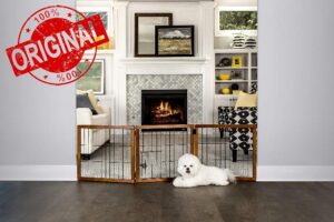 Carlson Pet Products Design Paw 62-Inch Super Wide 3 Panel Premium Wooden Pet Gate