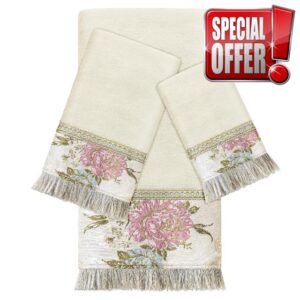 Loom and Mill Luxury Cotton Bath Towel Set 3 Piece-1 Bath Towel 1 Hand Towel and 1 Wash Cloth