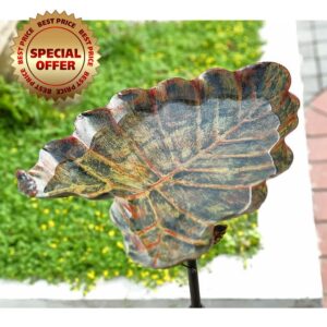 Jemeni Metal Leaf Bird Bath Feeder