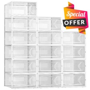 Kuject 15 Pack Shoe Storage Boxes