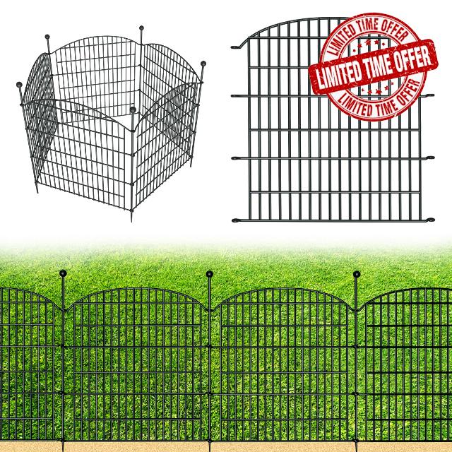 Decorative Garden Metal Fence 10 Pack