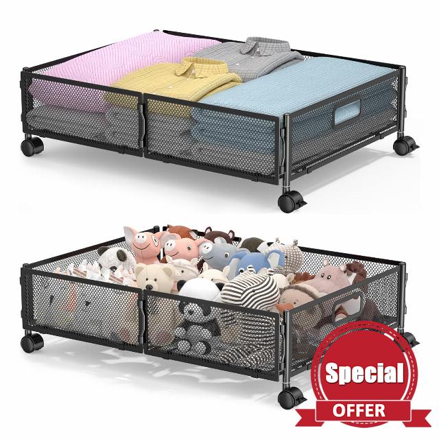 Lingusta Under Bed Storage with Wheels