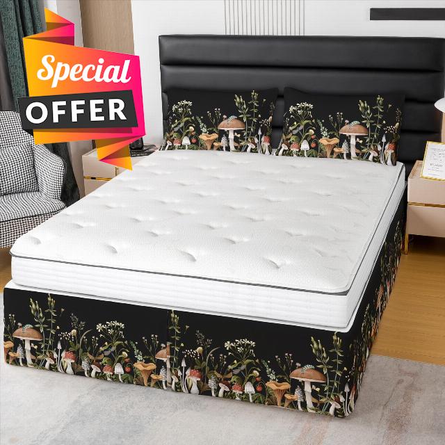 Mushroom Bed Skirt Queen Size