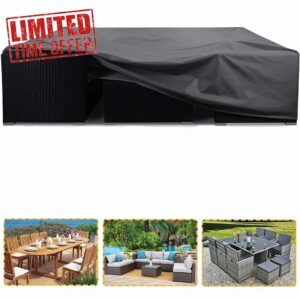 UV-proof Waterproof Furniture Patio Cover 140L x 70W x 30H breathable dust proof sofa table chair storage bar high chair color black 140 inches 70 inches 30 inches