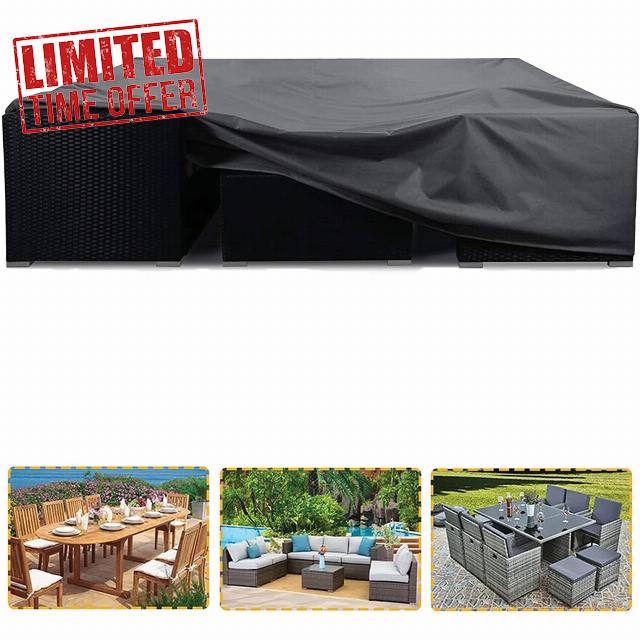 UV-proof Waterproof Furniture Patio Cover 140L x 70W x 30H breathable dust proof sofa table chair storage bar high chair color black 140 inches 70 inches 30 inches