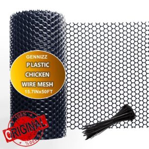 GENNIZZ Upgraded 15.7IN x 50FT Plastic Chicken Wire Mesh