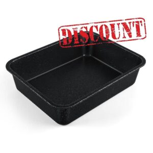 TeamFar 12.75 x 10 x 3.2 inch Coated Stainless Steel Lasagna Pan