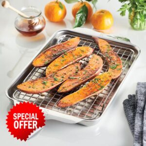 Hestan OvenBond Tri-ply Quarter Sheet Pan with Rack