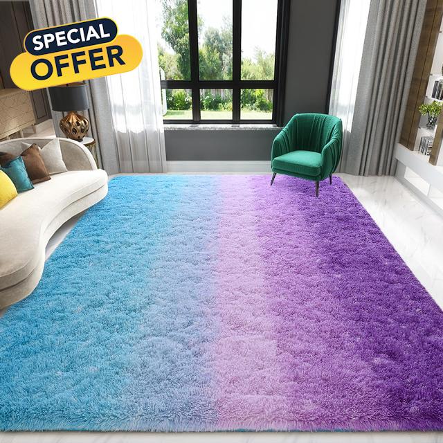 Zedrew Colorful Area Rugs Fluffy Carpets