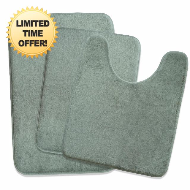 AINAHYVA Memory Foam Bath Mat Rug 3 Piece Set