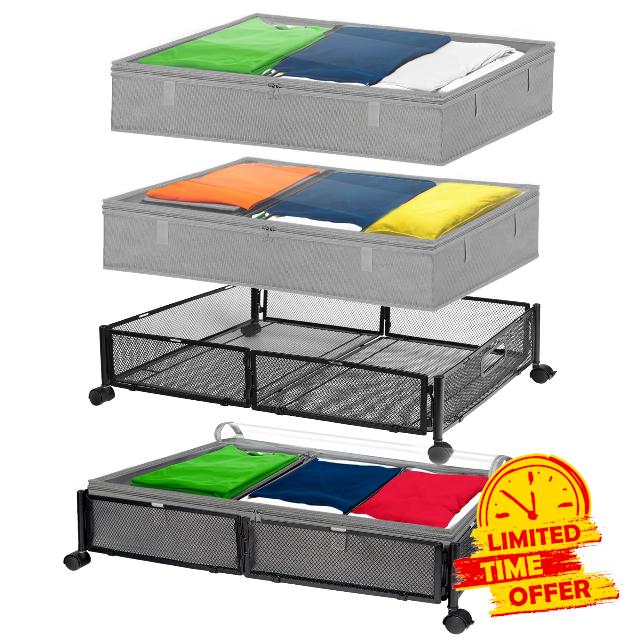 Greenual Under Bed Storage with Wheels