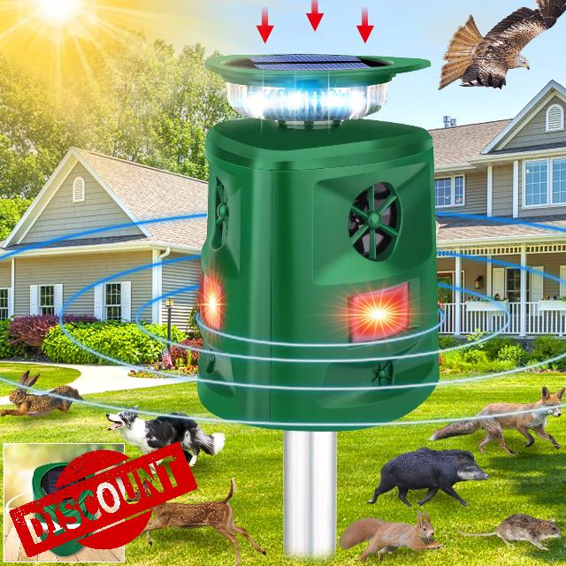 Ultrasonic Solar Animal Repeller