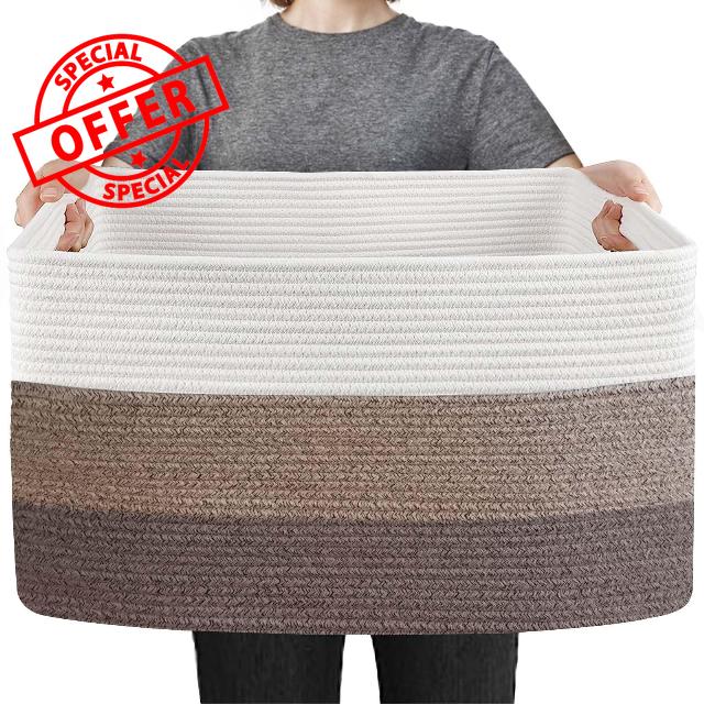 MEGASKET Extra Large Blanket Storage Basket