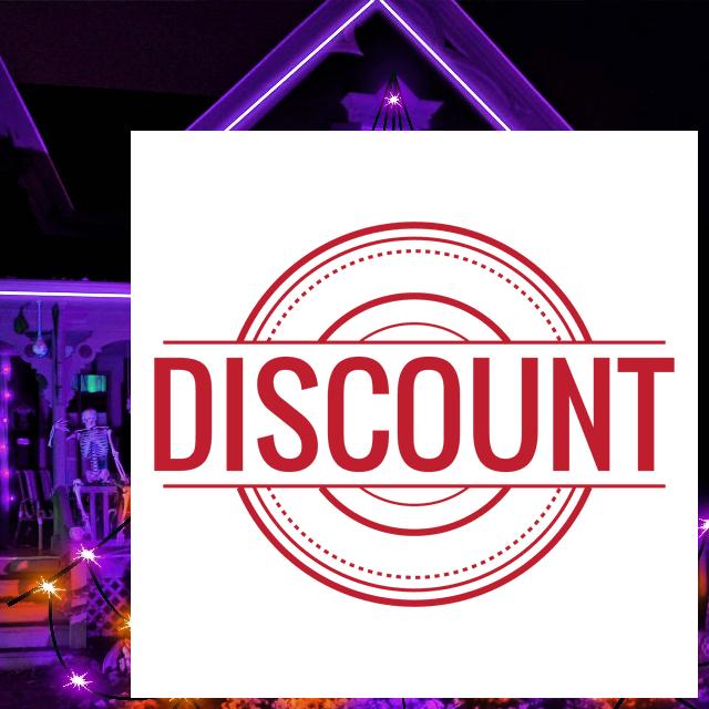 Yumhum 250 LED Orange and Purple Halloween Spider Web Lights Outdoor Decorations