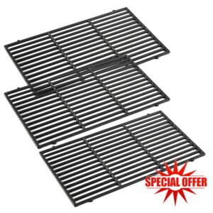 66097 Grill Grates Replacement Parts for Weber Genesis II E-410 E-435 S-435 Grill Parts for Weber Genesis II 400 and lx 400 Series Grill Cooking Grates Kitchenaid 740-0781 Cast Iron Grill Grates