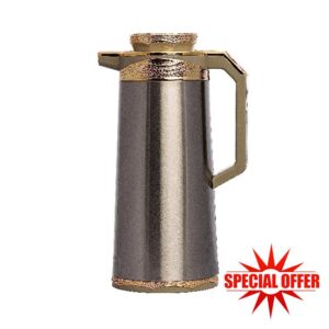 SAFURA Stainless Steel Coffee Carafe Insulated – Vacuum Water Flask Coffee Carafe for Keeping Hot & Cold Liquids Double Wall Reusable Thermos Container for Travel Hiking Camping (1.9 L)