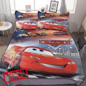 Nacyaoc Car Bedding Set Duvet Cover 3-Piece Super Soft Breathable Double-Sided Printing Polyester Duvet Cover Protector Cute Pillowcase (86&times;70 Inches)