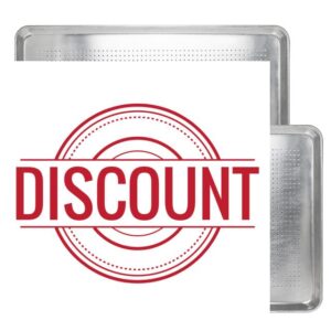 TrueCraftware Set of 2 Aluminum 18" x 13" Half Size Perforated Sheet Pan- Baking Pan Baking Tray Cookie Sheet for Oven Perfect for Baking Roasting