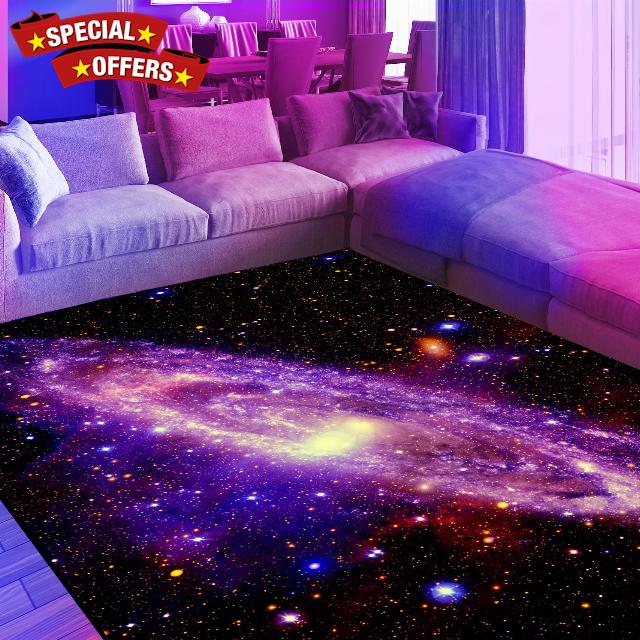 EISKBC Neon Galaxy Area Rug