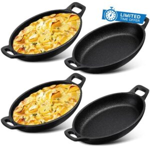 Mifoci Set of 4 Mini Cast Iron Skillet