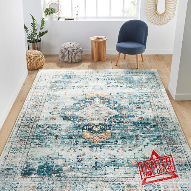 Persian Rug for Living Room Area Rugs 5x7 Living Room Rug Washable 5x7 Rug Vintage Rug 5x7 Area Rugs